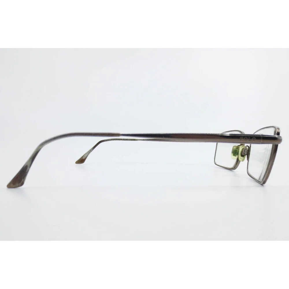 Ralph Lauren Polo 1036 9015 Gunmetal Rectangular Metal Eyeglass Frames 55-18-140